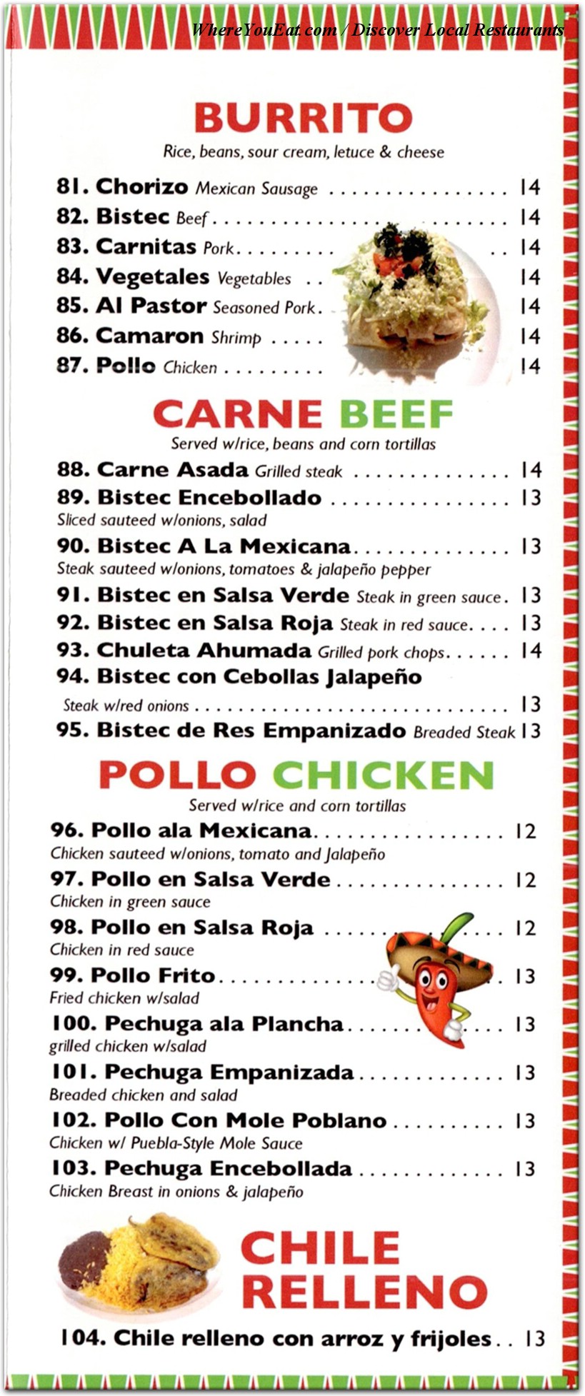 menu image