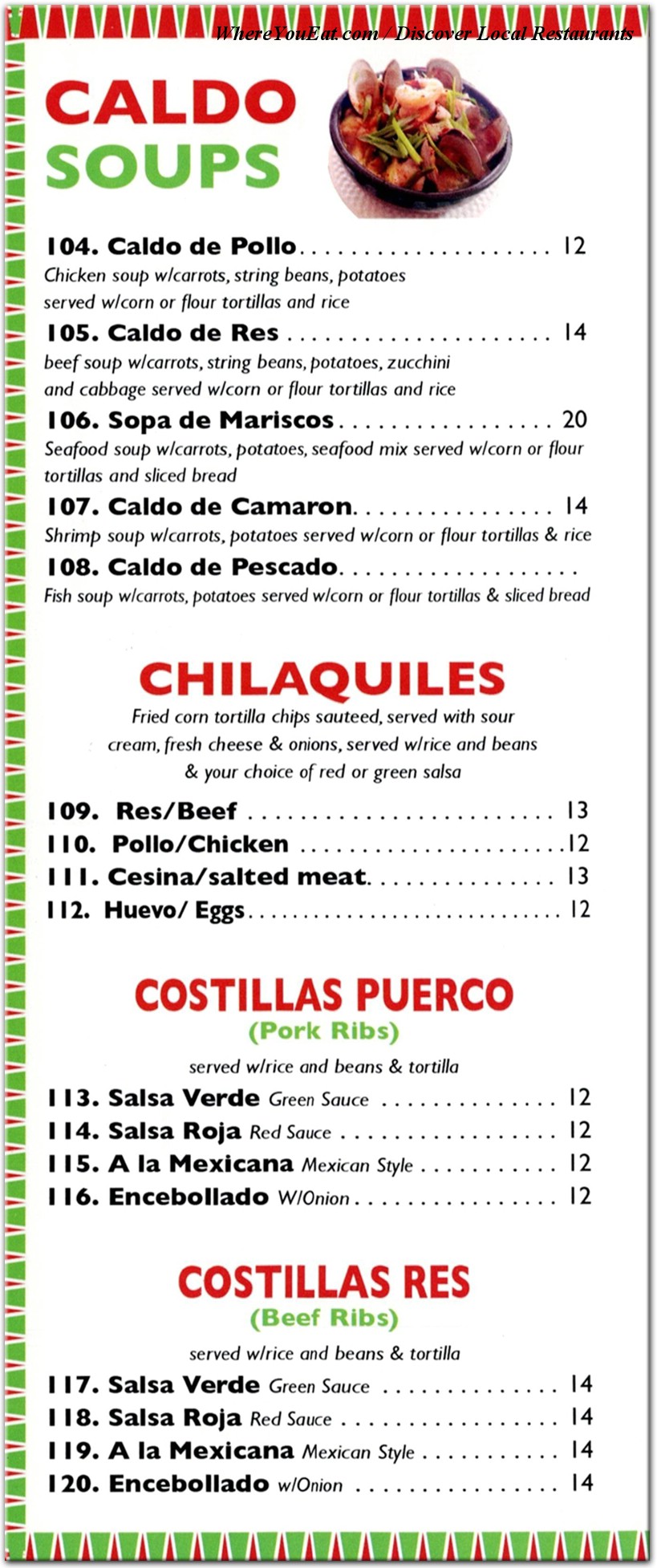 menu image