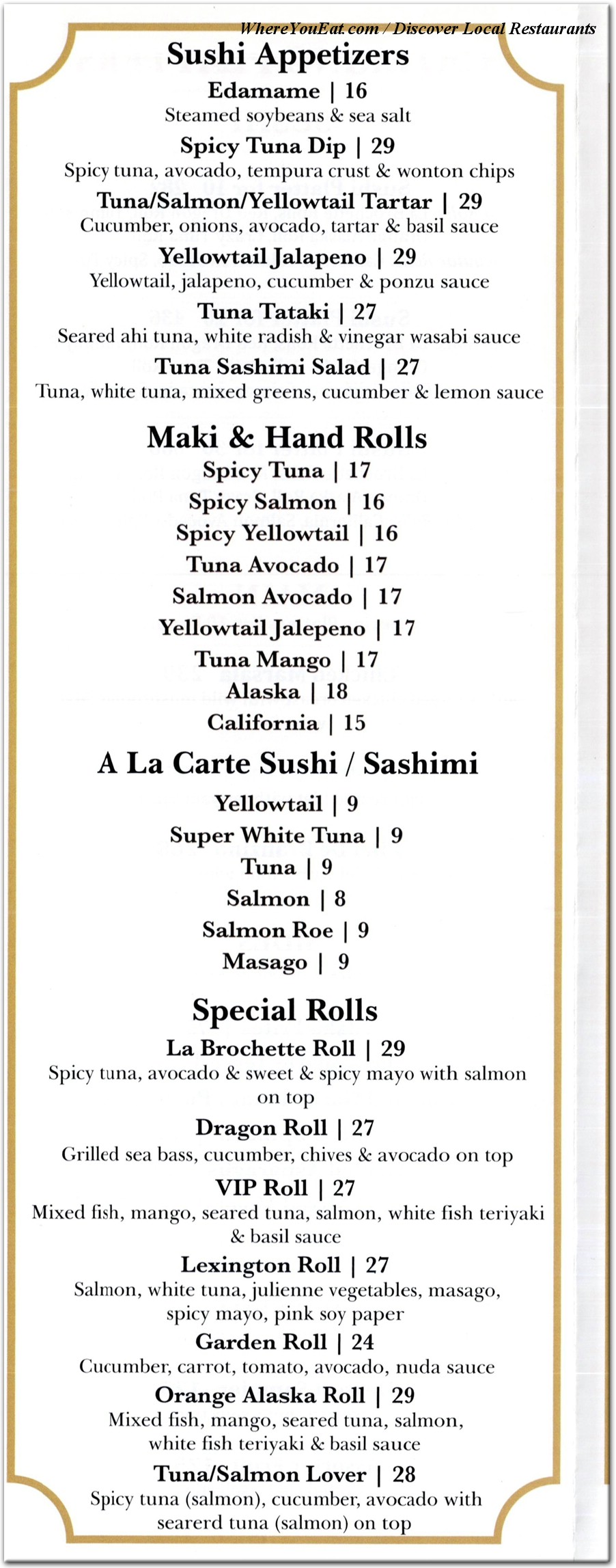menu image