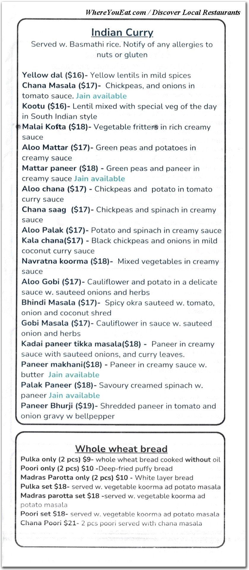 menu image