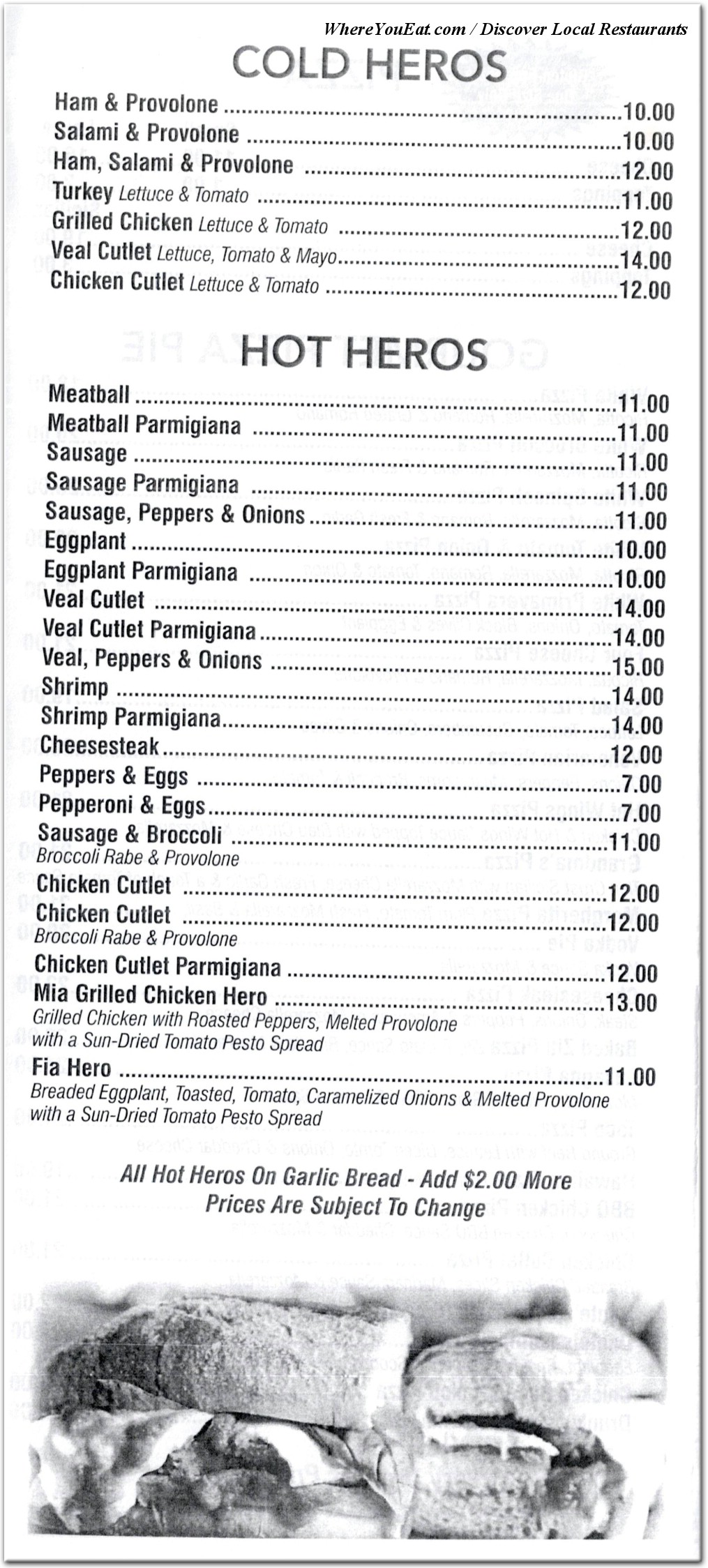 menu image