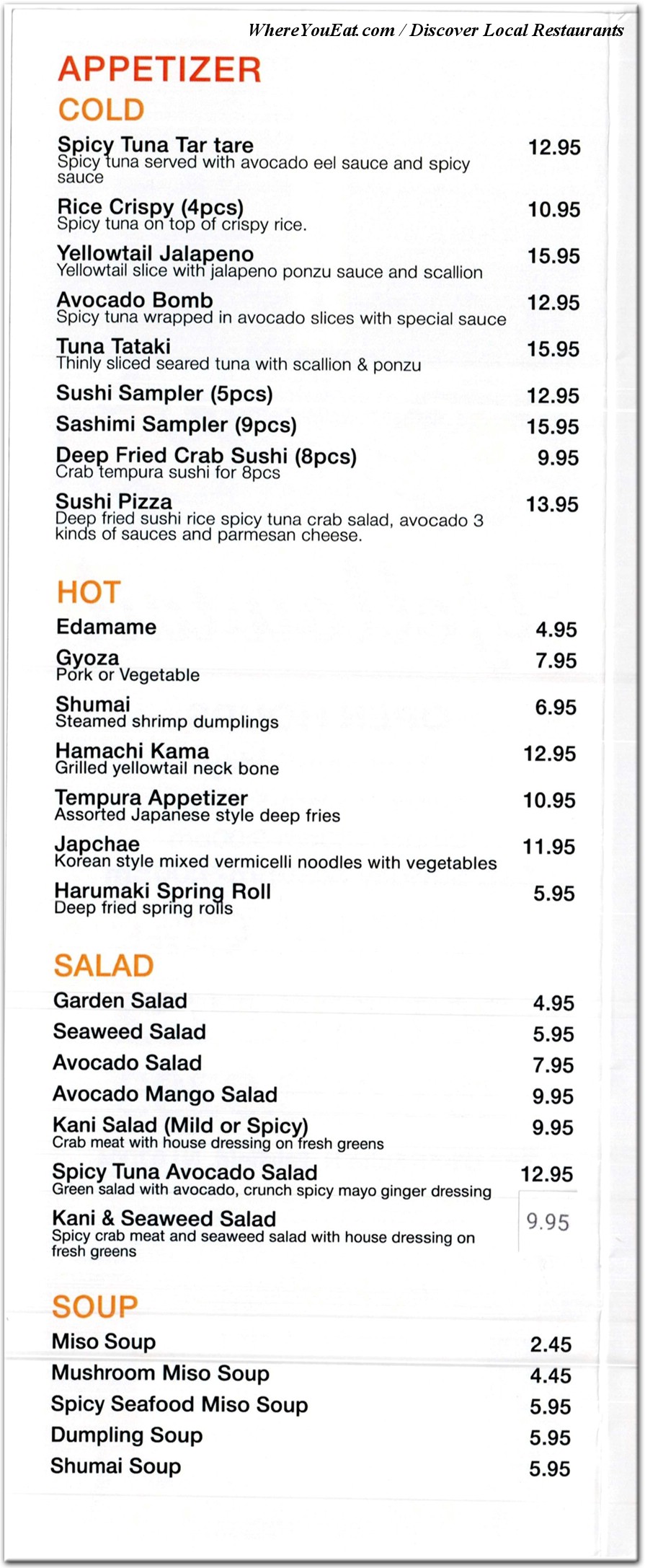 menu image