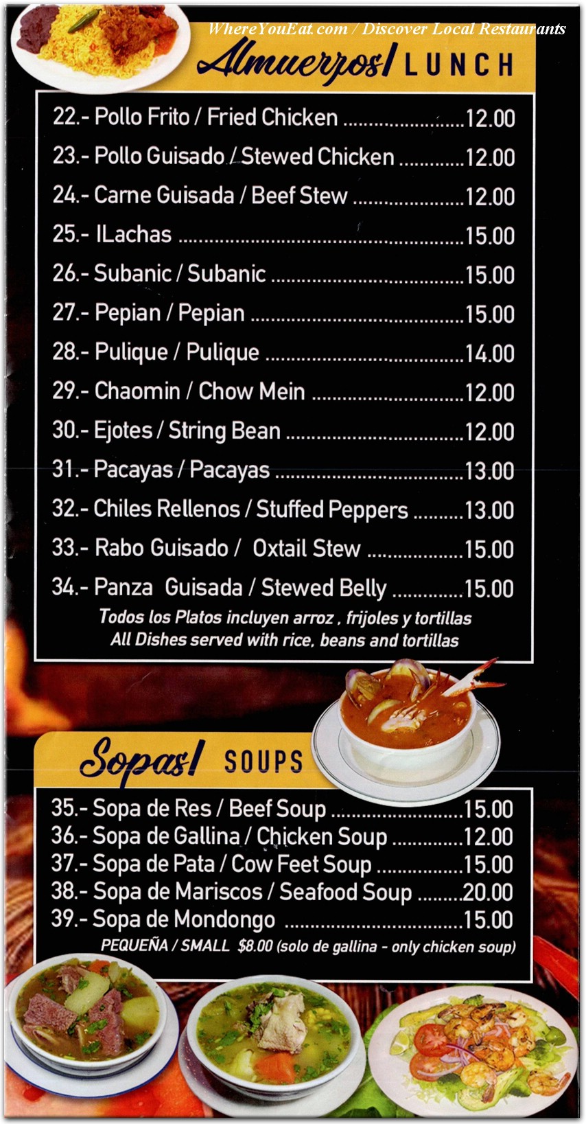 menu image