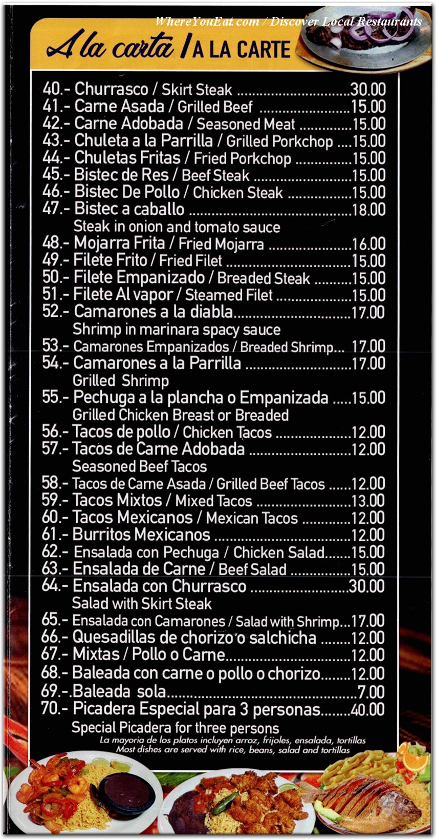 menu image