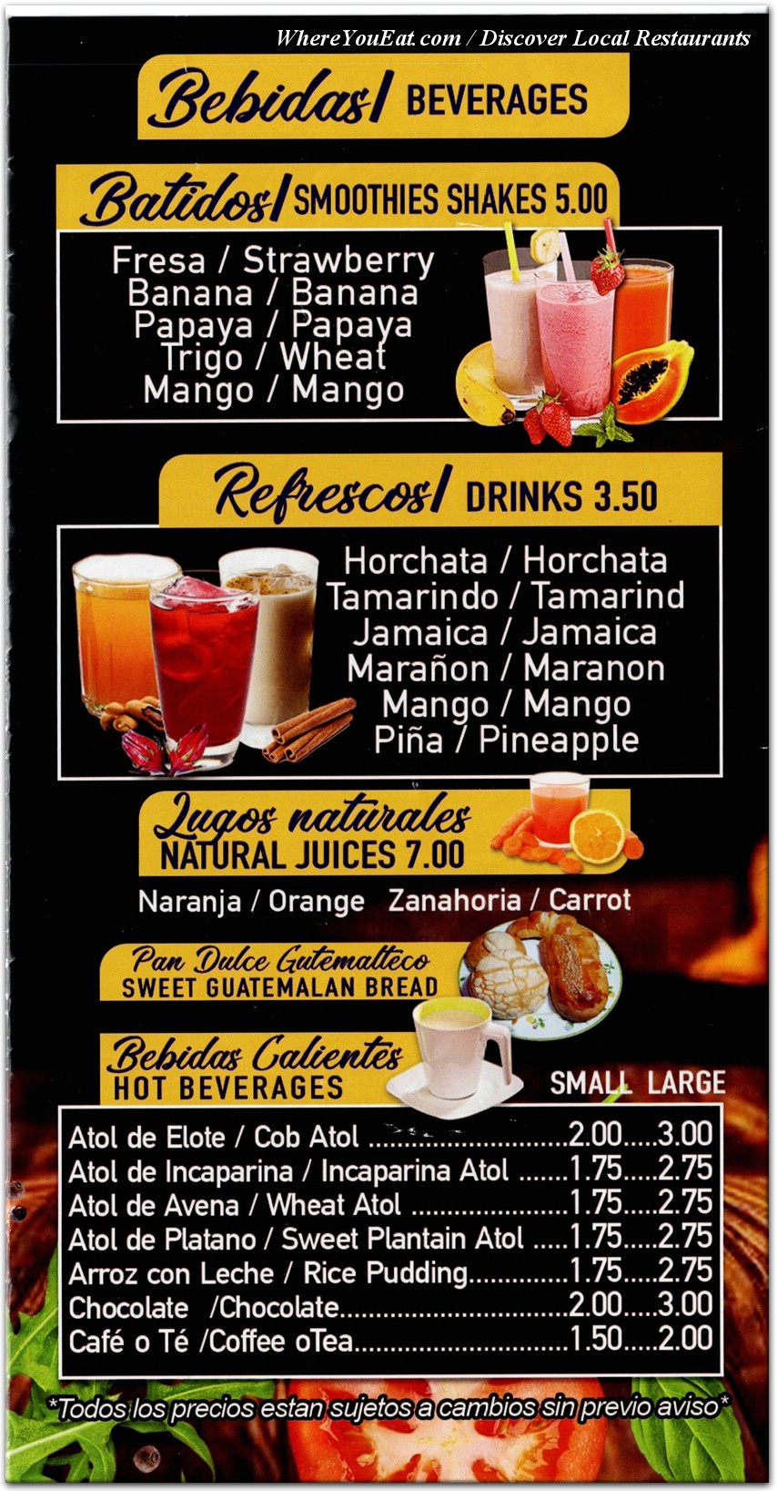 menu image