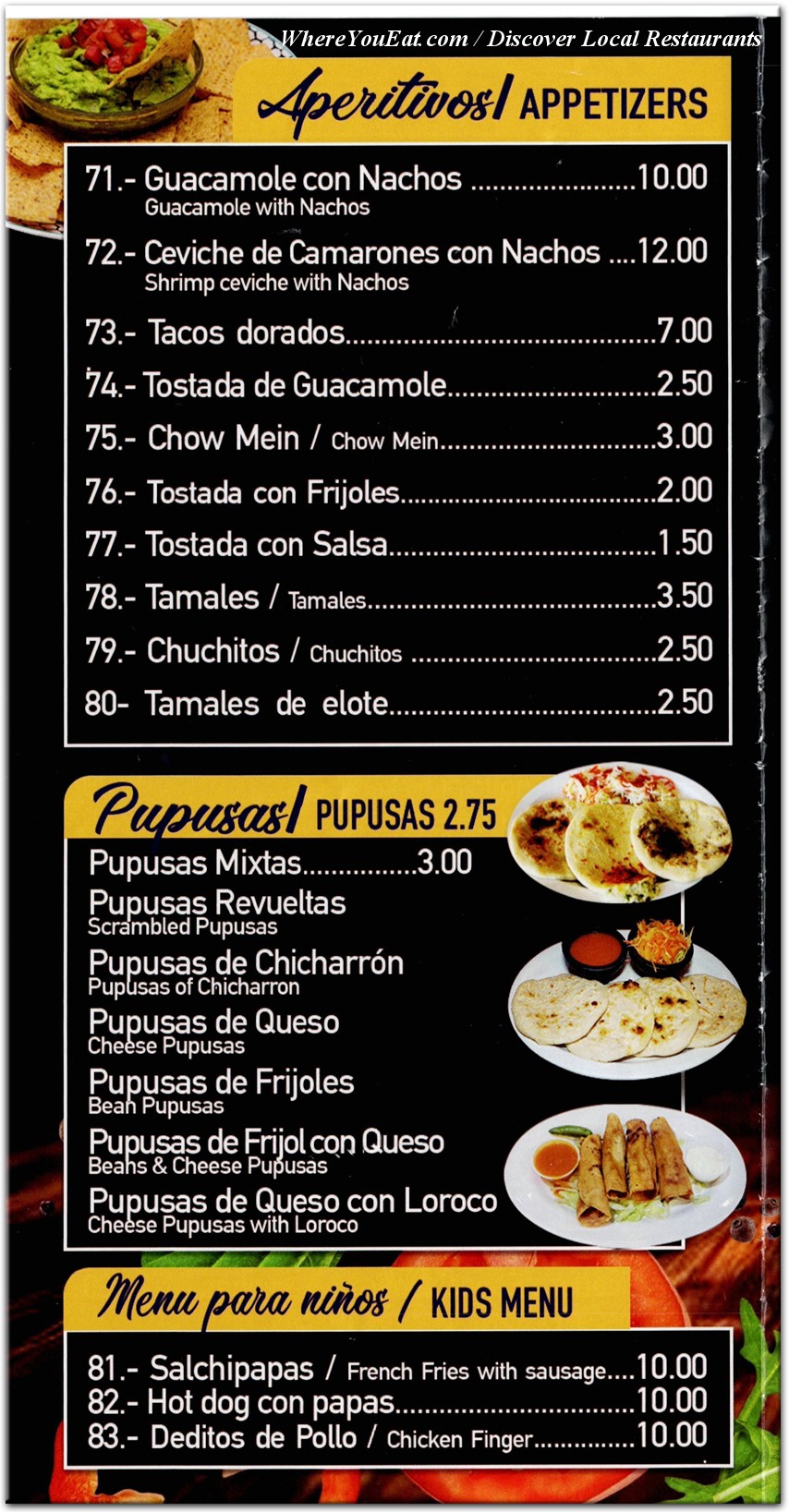 menu image