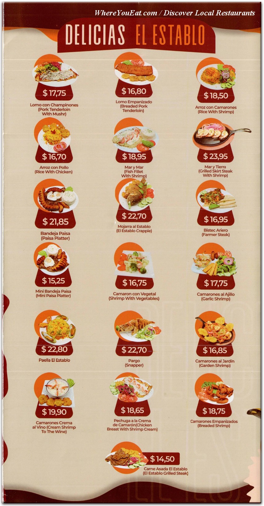 menu image
