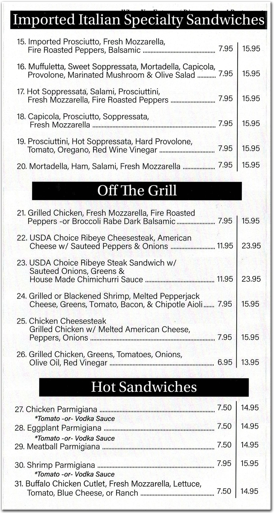 menu image