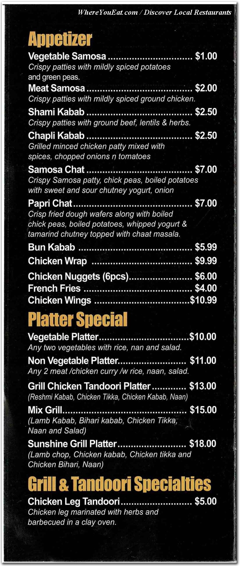 menu image