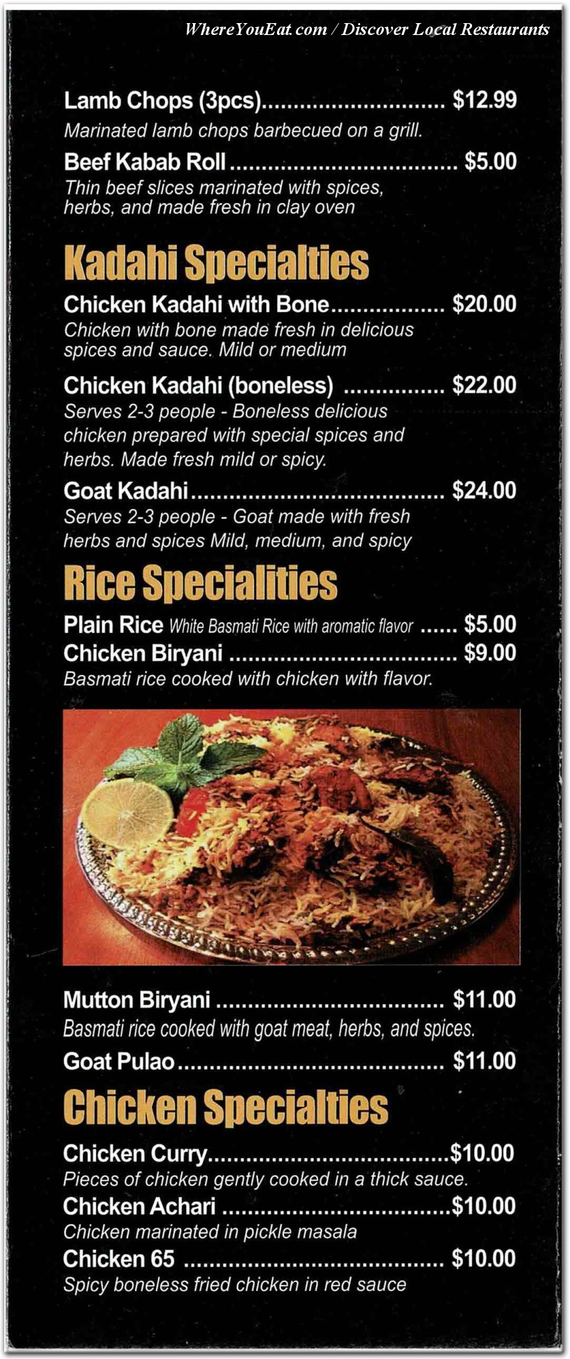 menu image