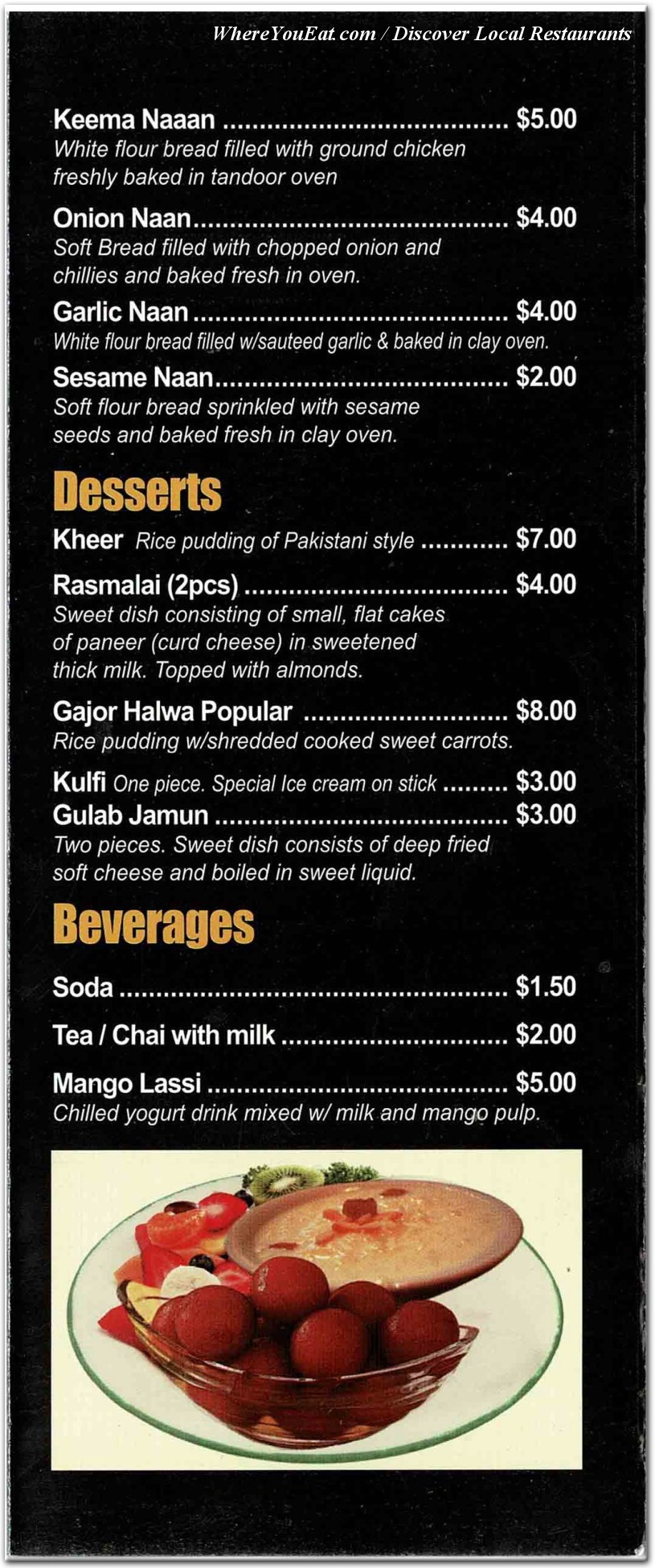 menu image