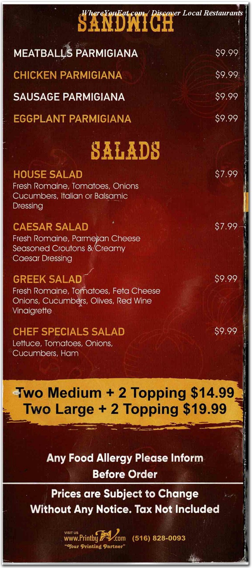 menu image