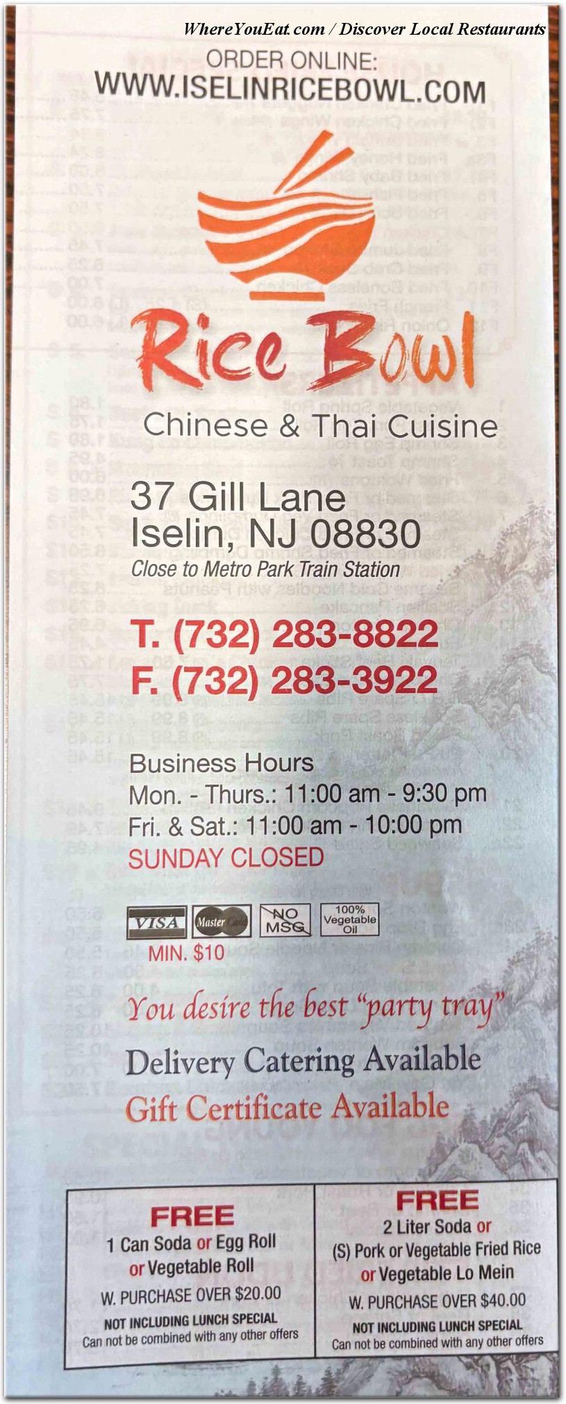 menu image