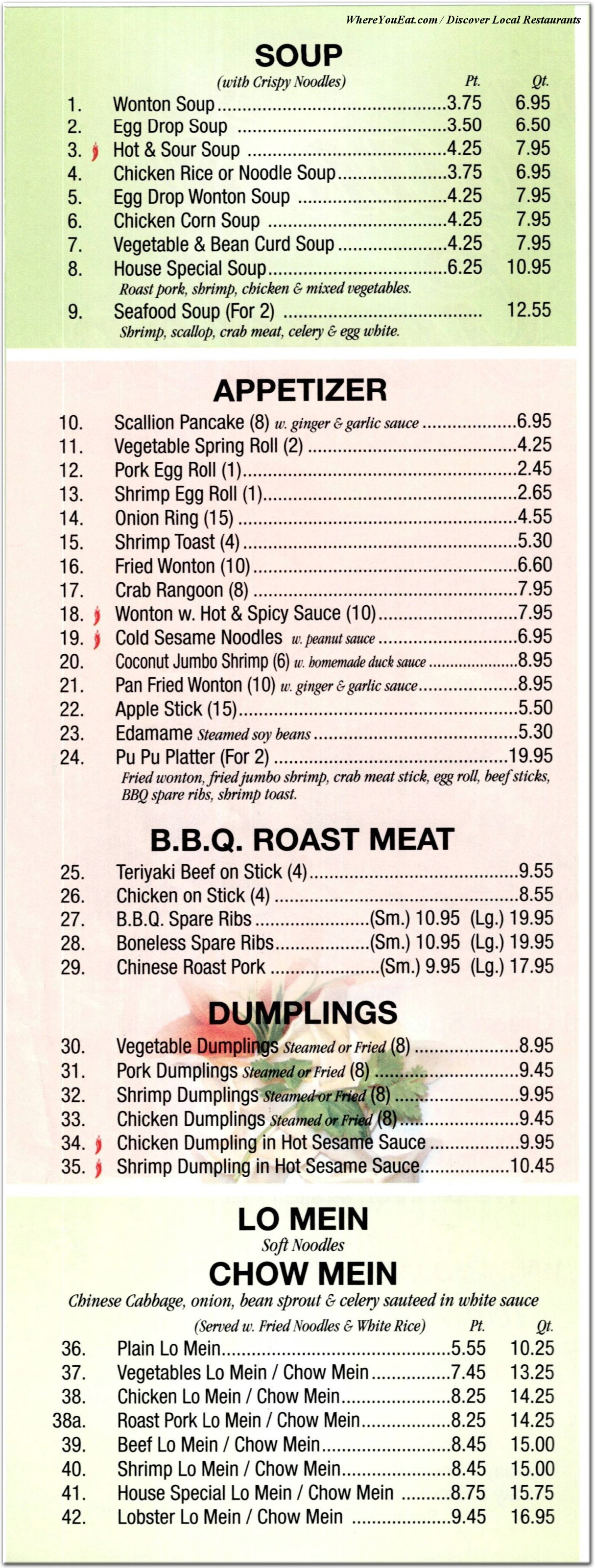 menu image