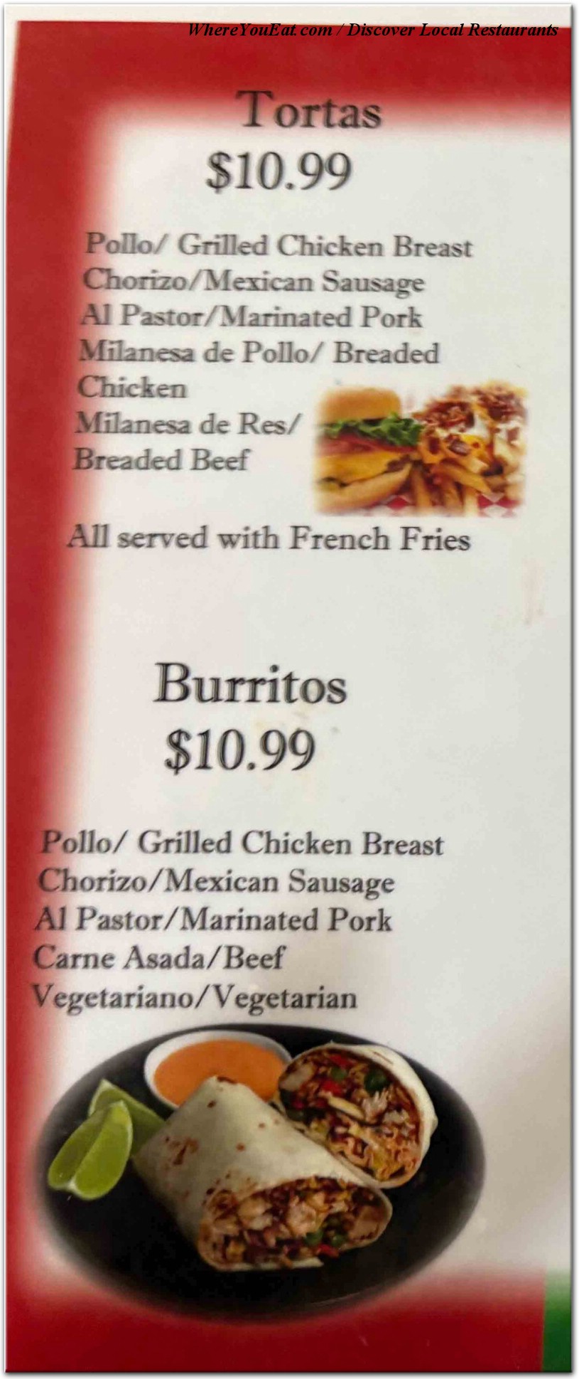 menu image