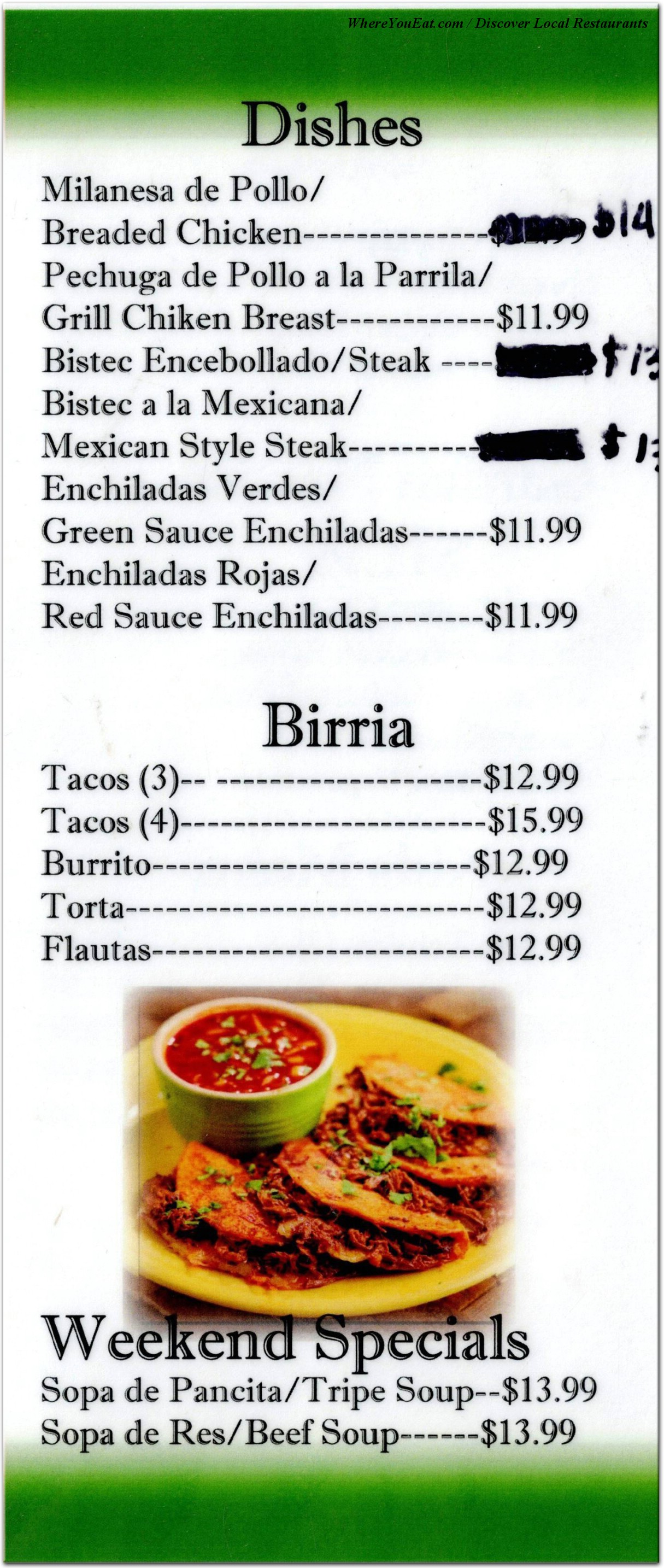 menu image