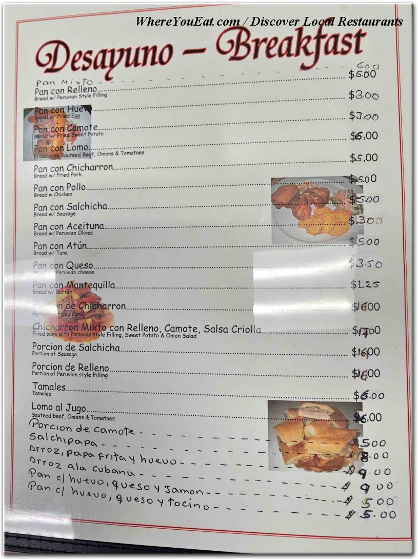 menu image