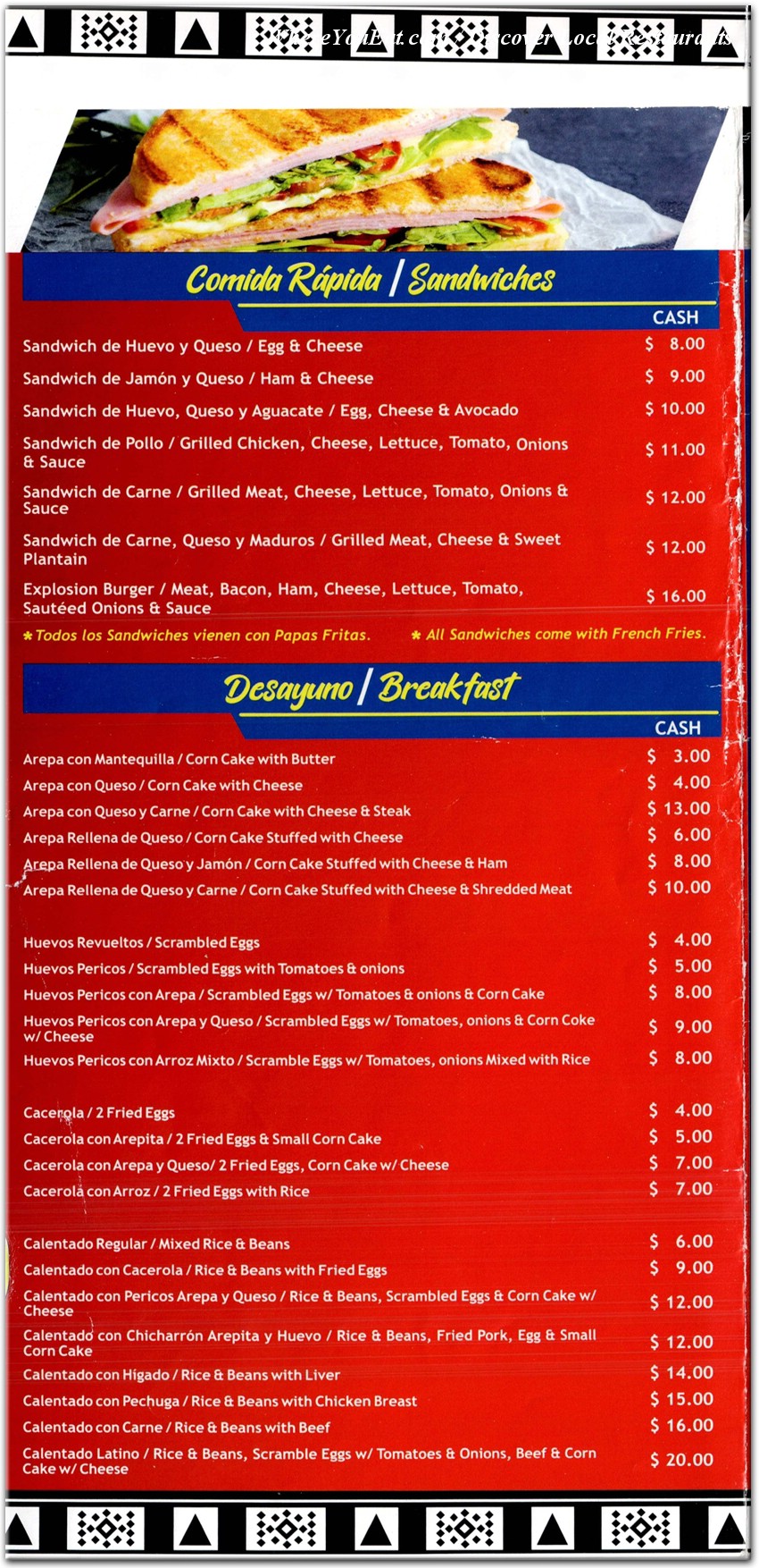 menu image