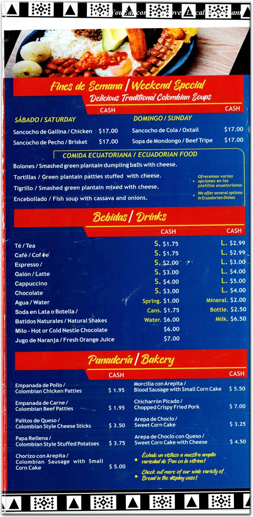 menu image