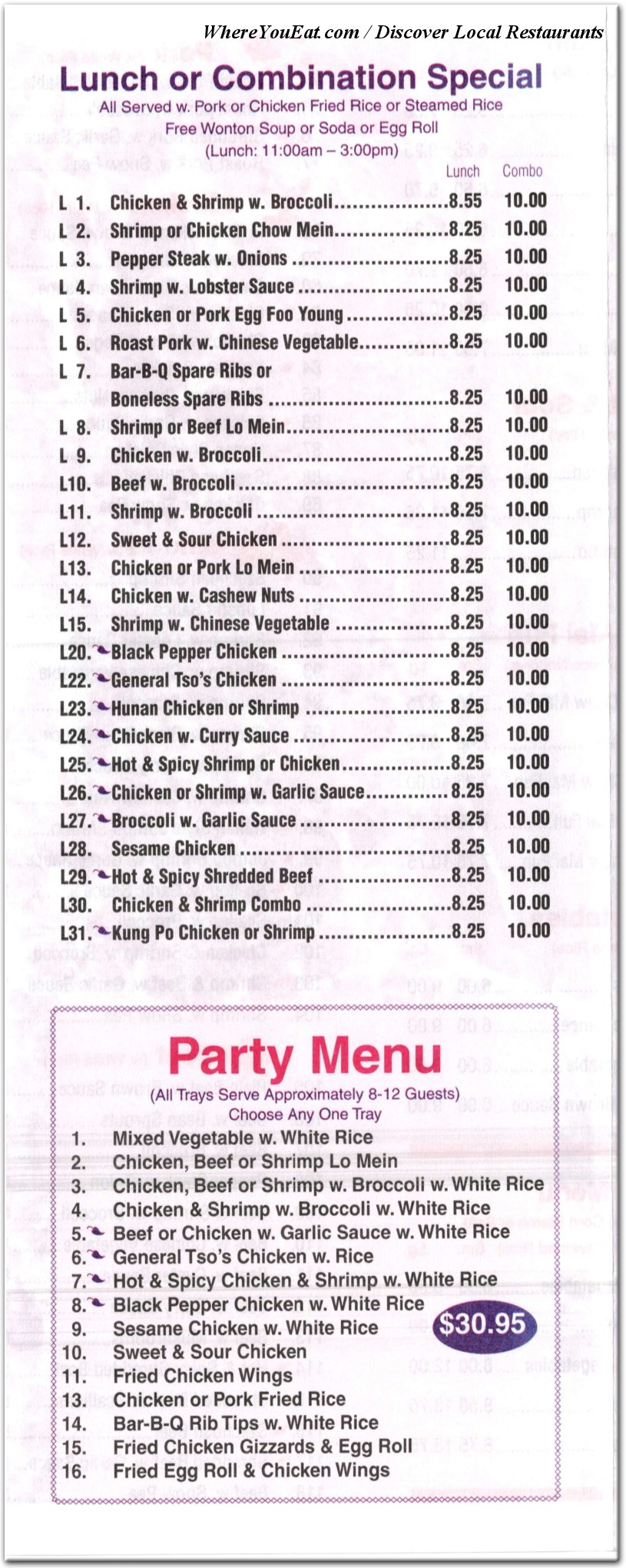 menu image