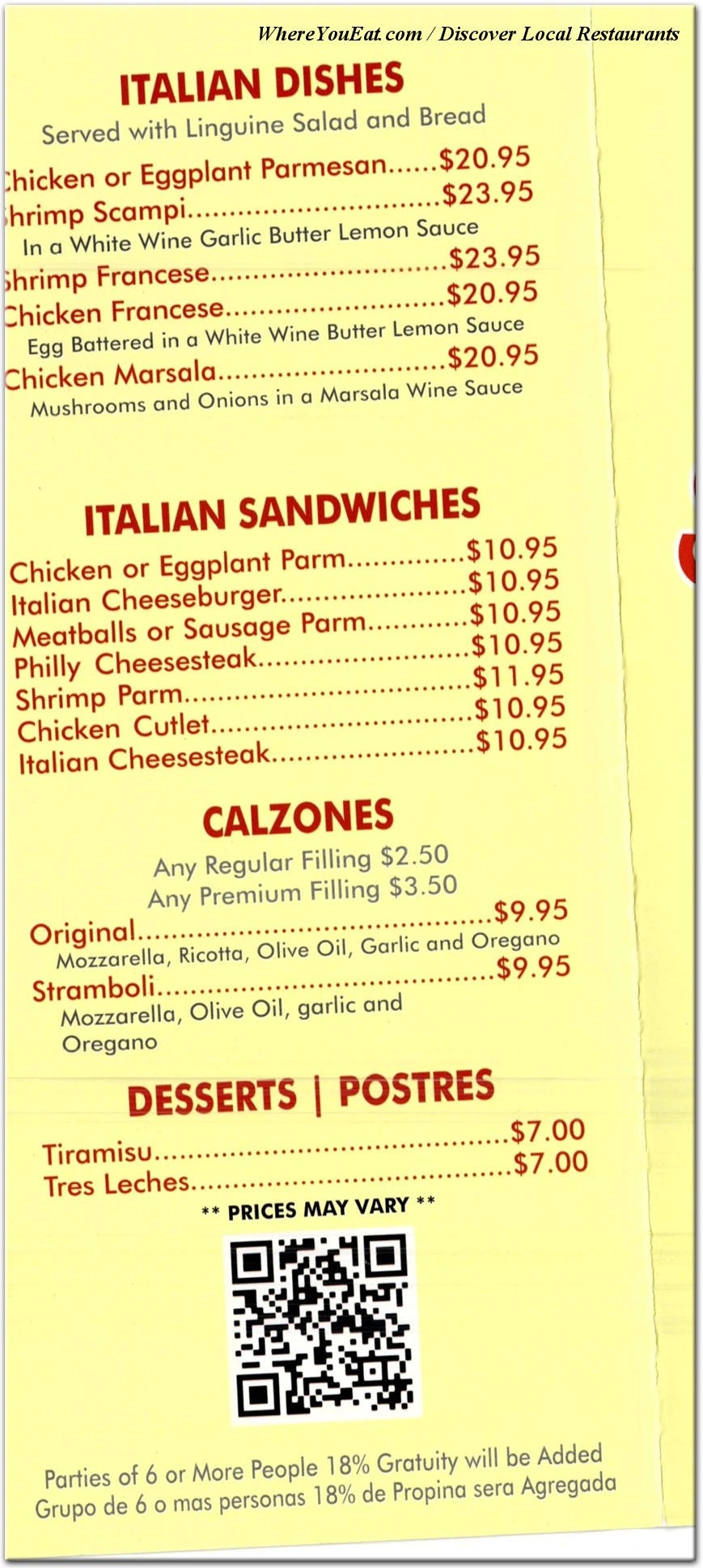 menu image