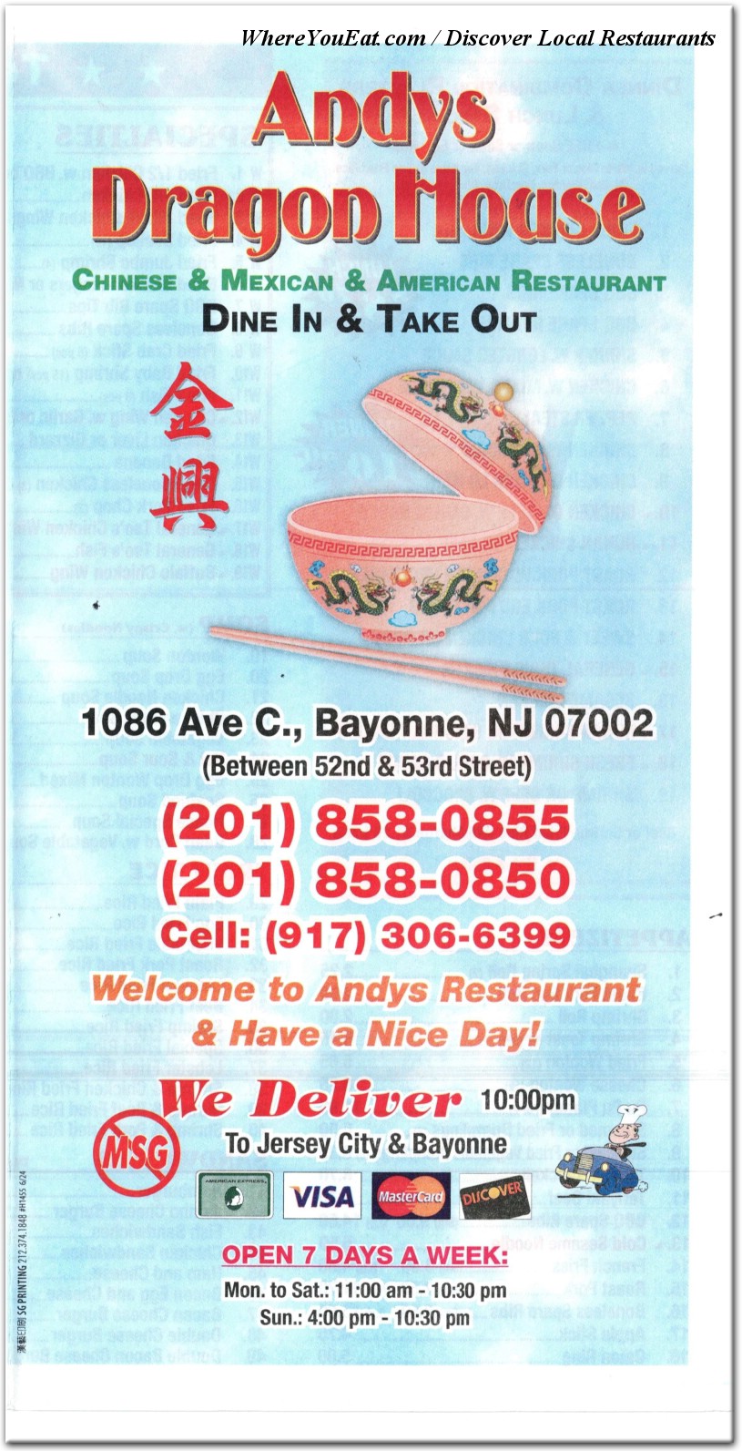 menu image
