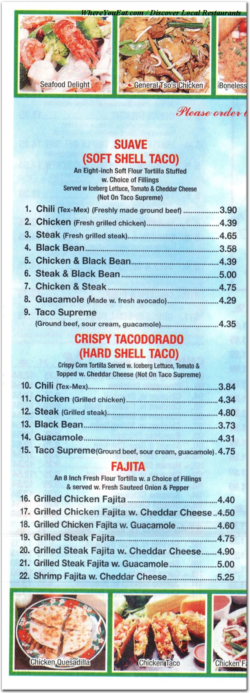menu image