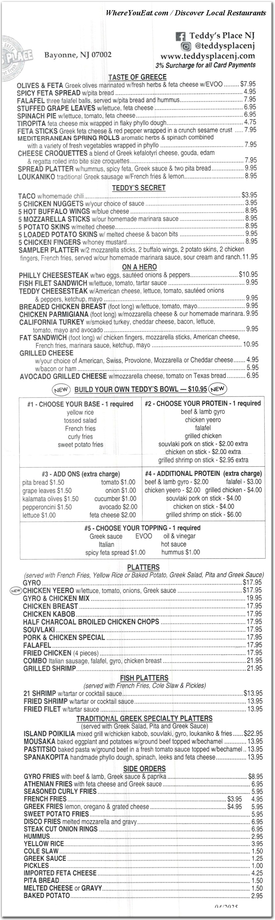 menu image