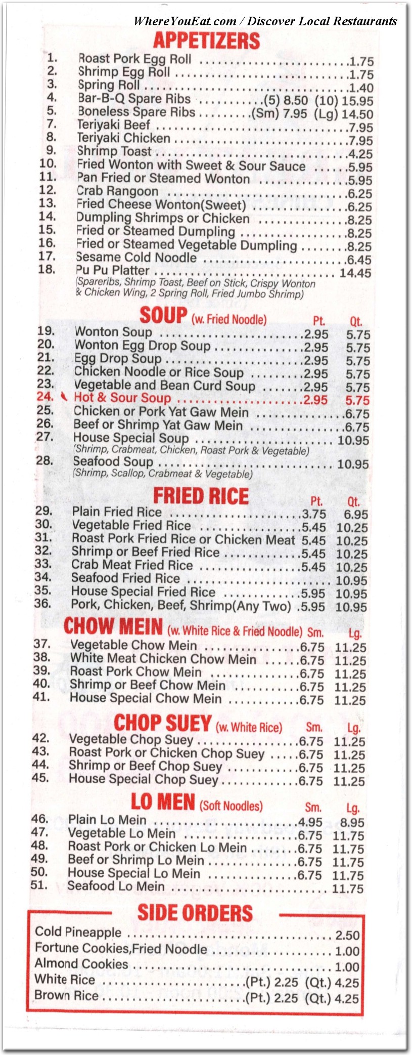 menu image