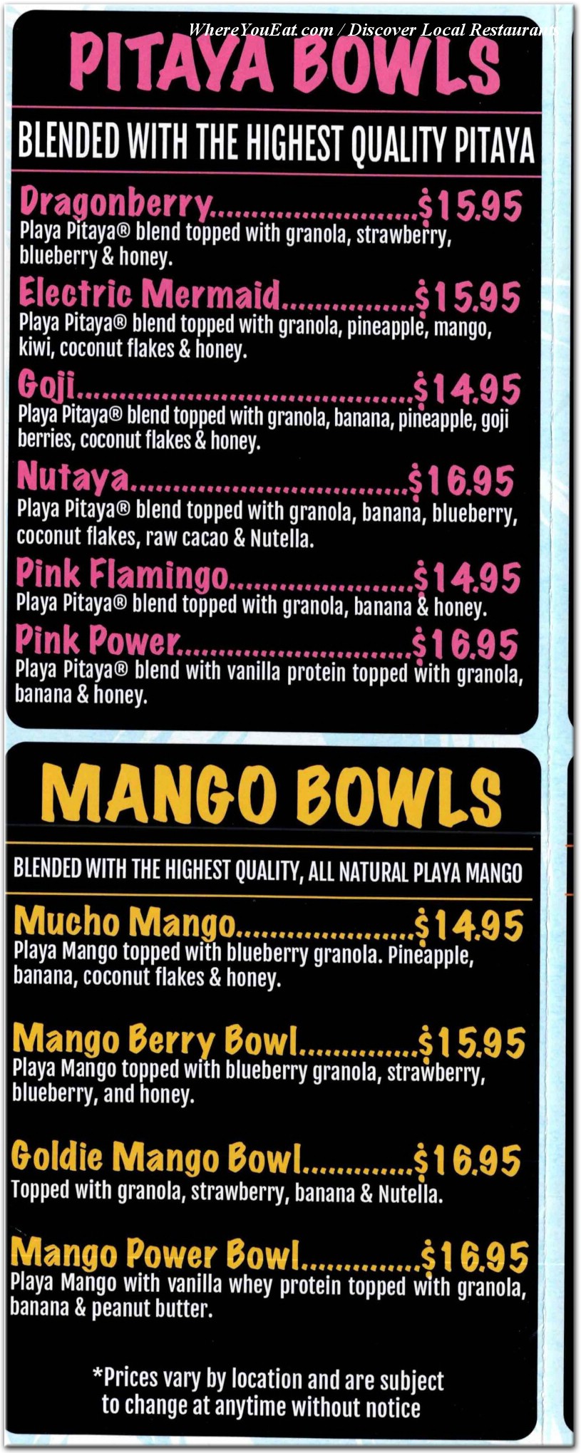 menu image