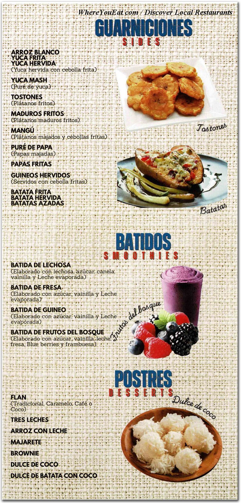 menu image
