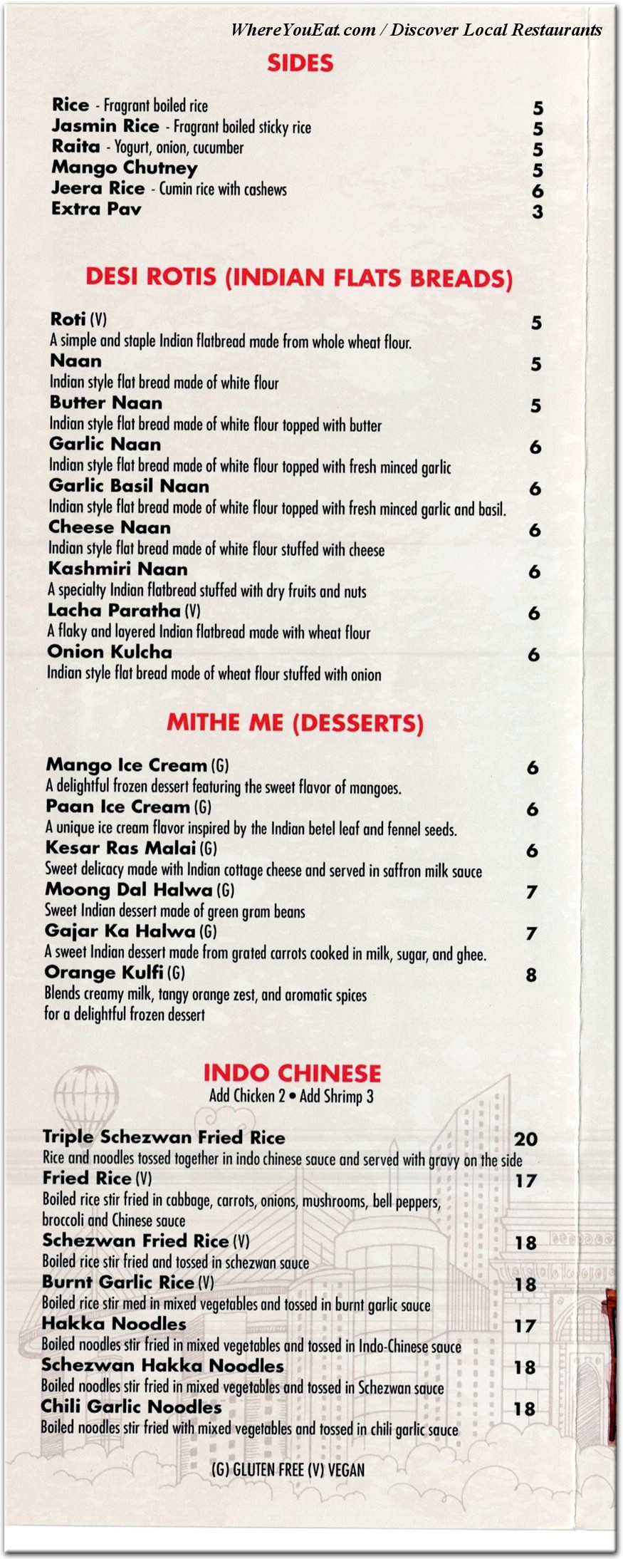 menu image