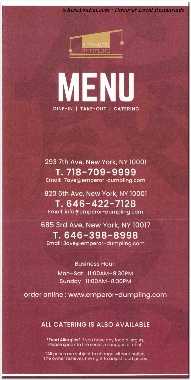 menu image