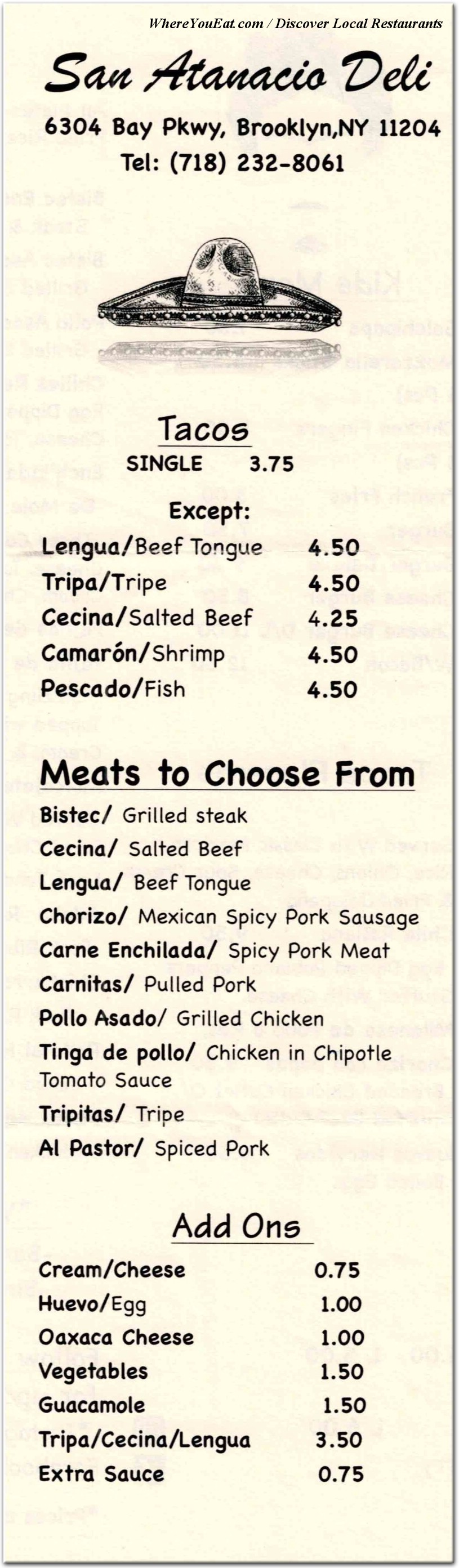 menu image