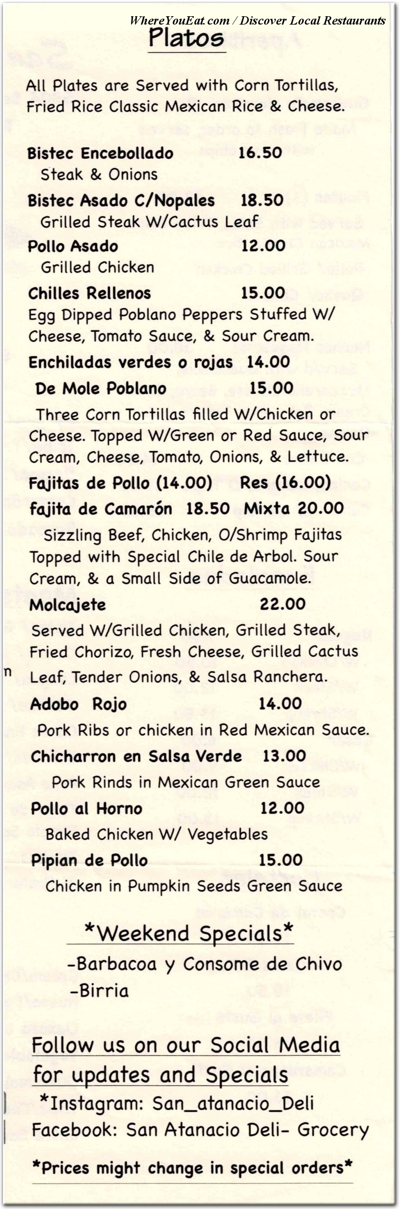 menu image