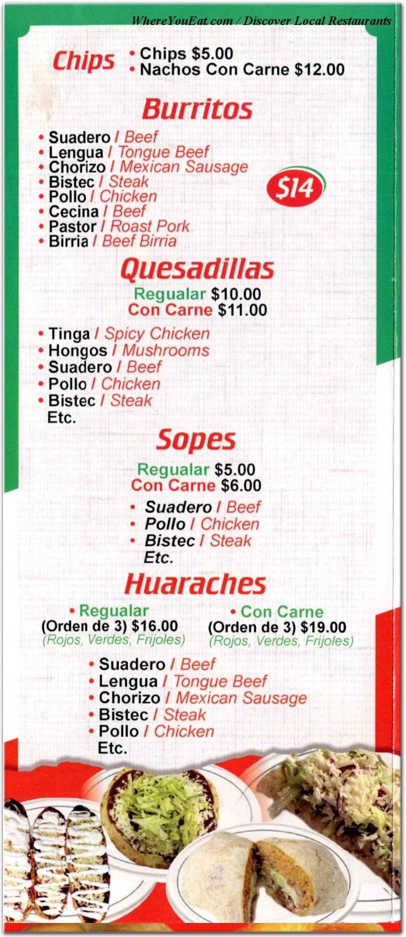 menu image