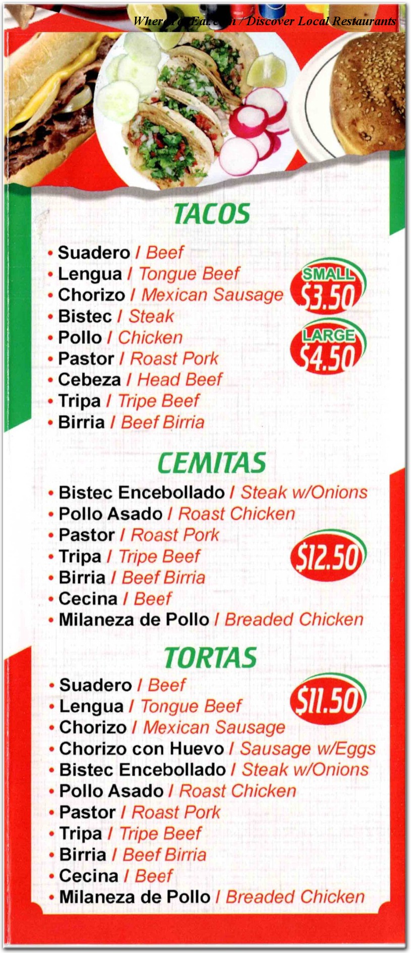 menu image