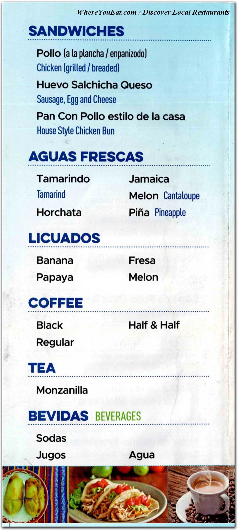 menu image