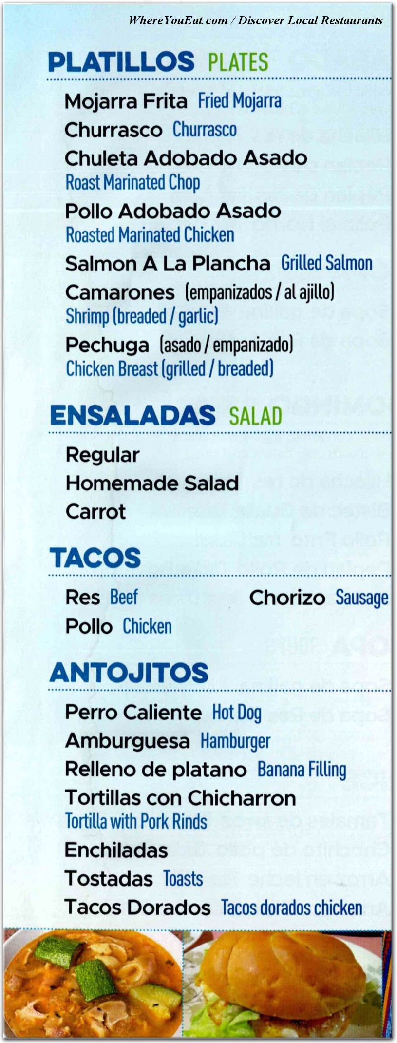 menu image