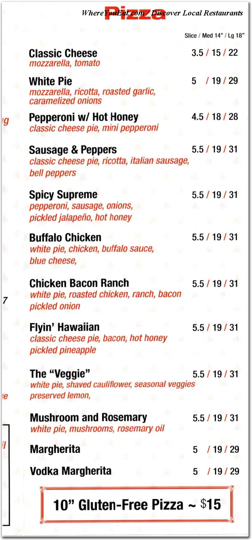 menu image