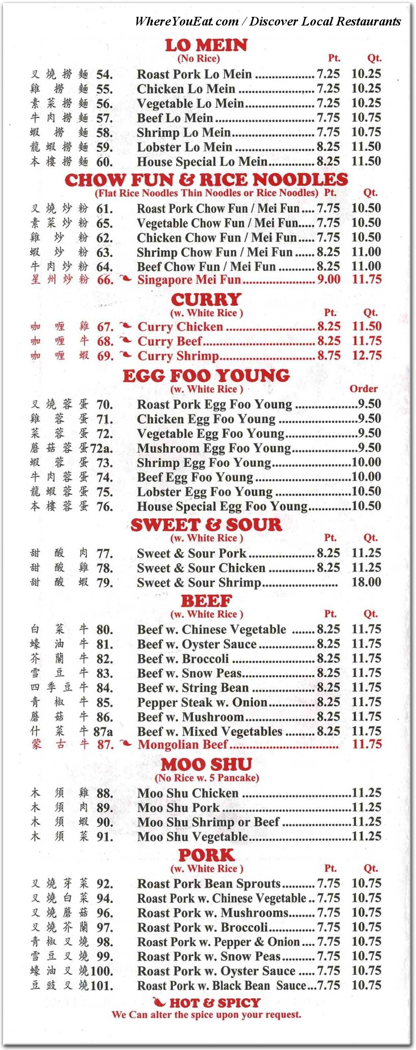 menu image