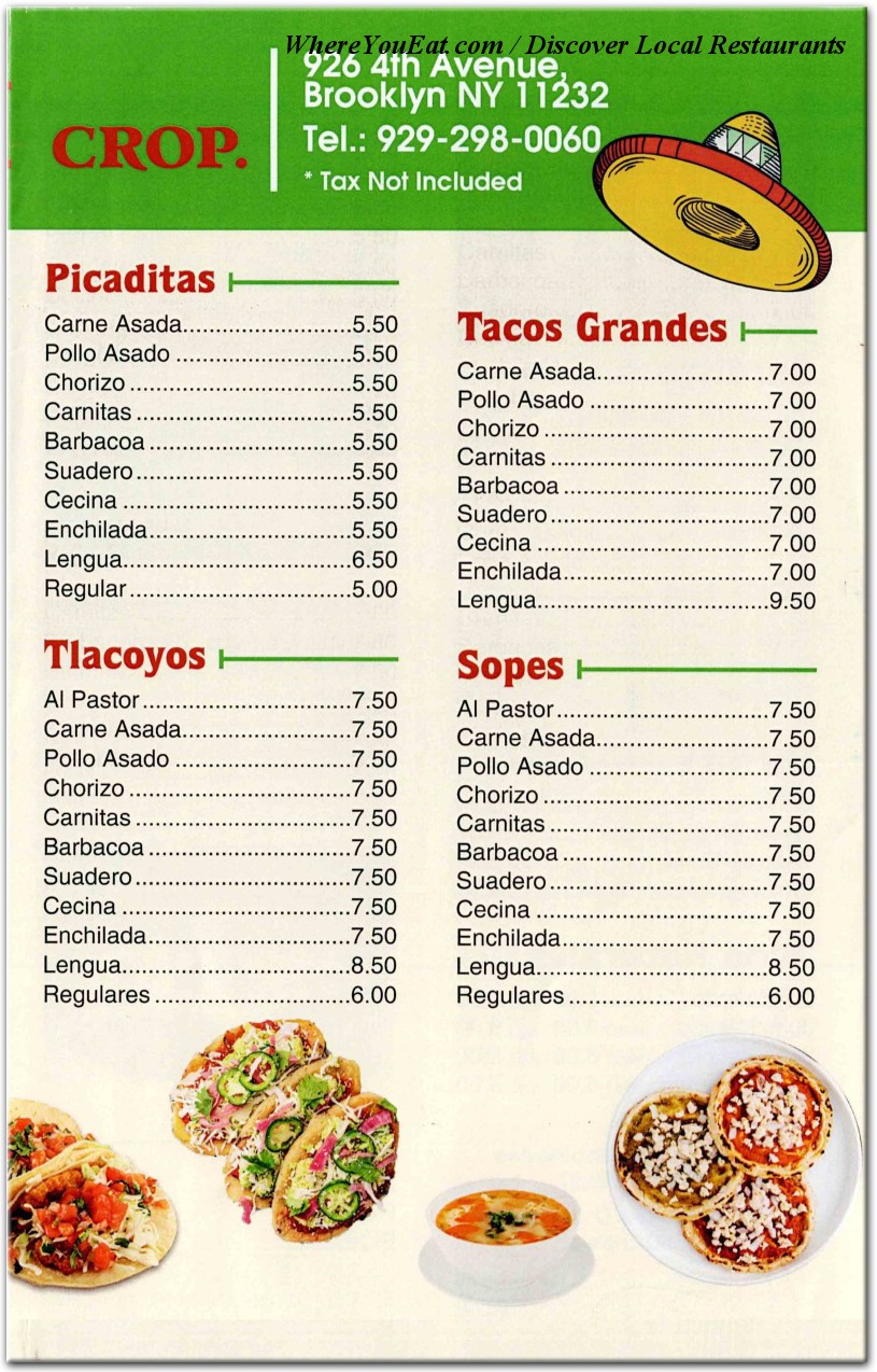 menu image