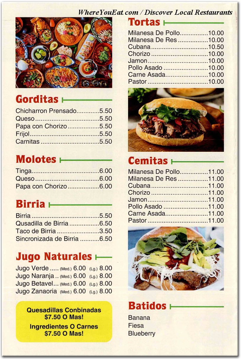 menu image