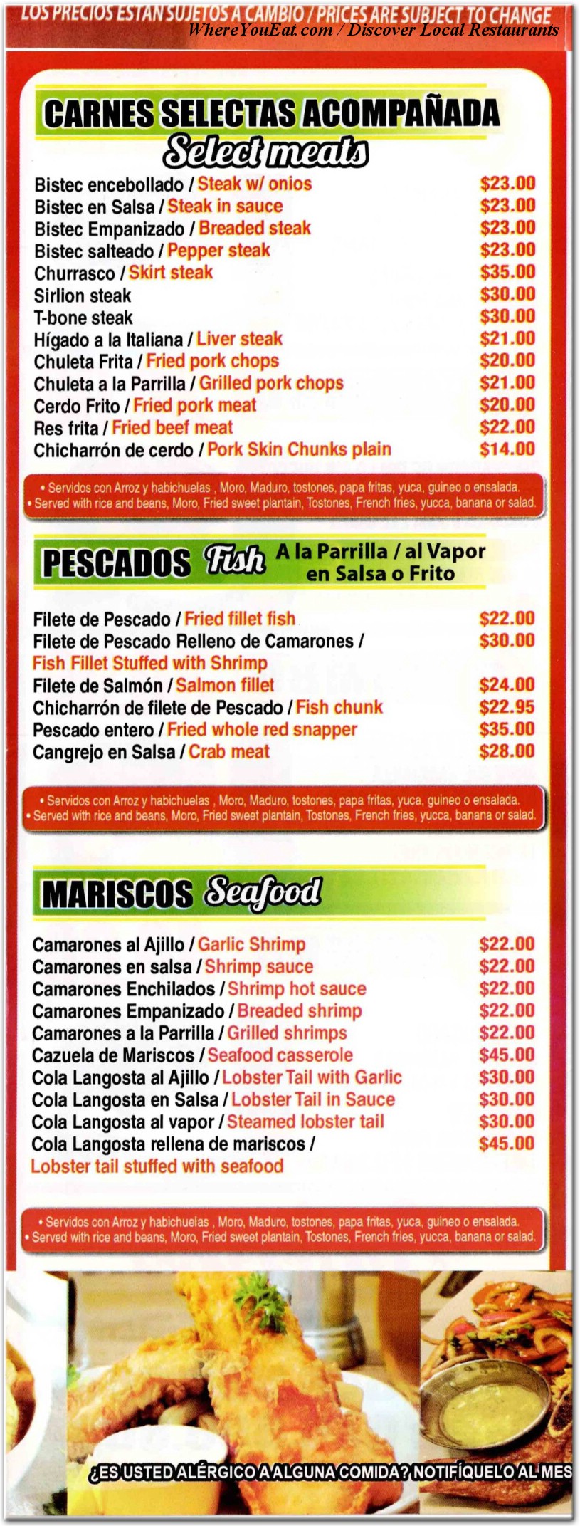 menu image