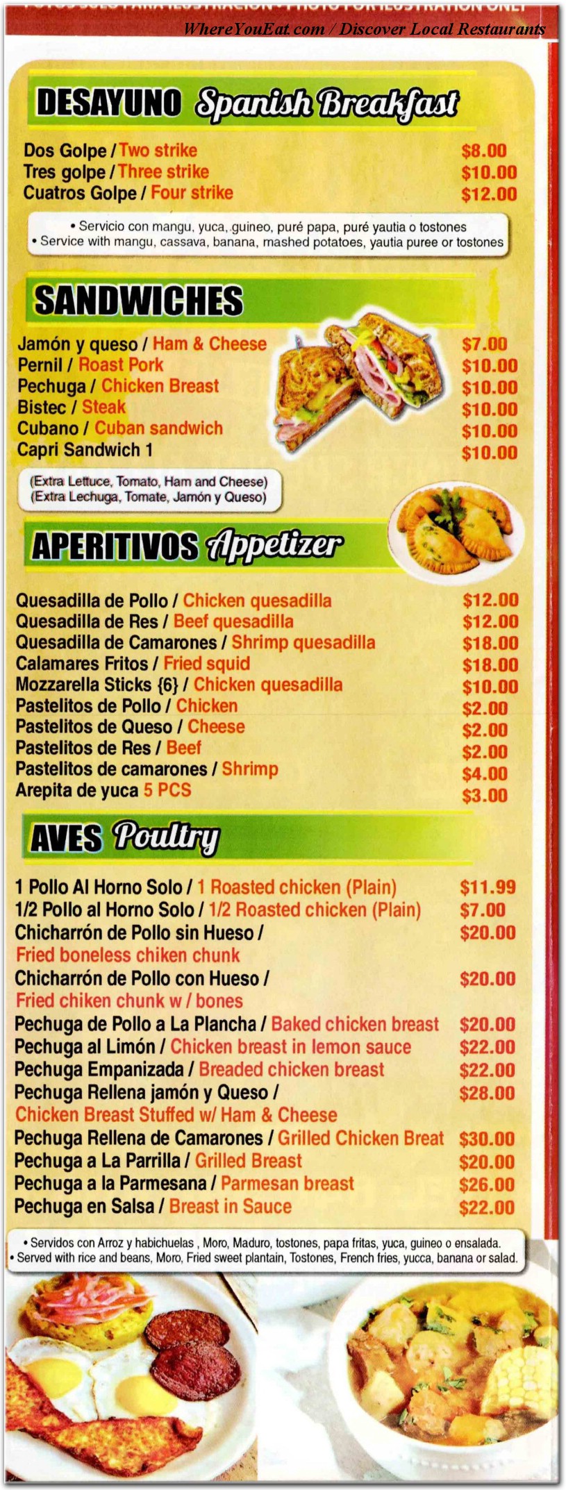menu image