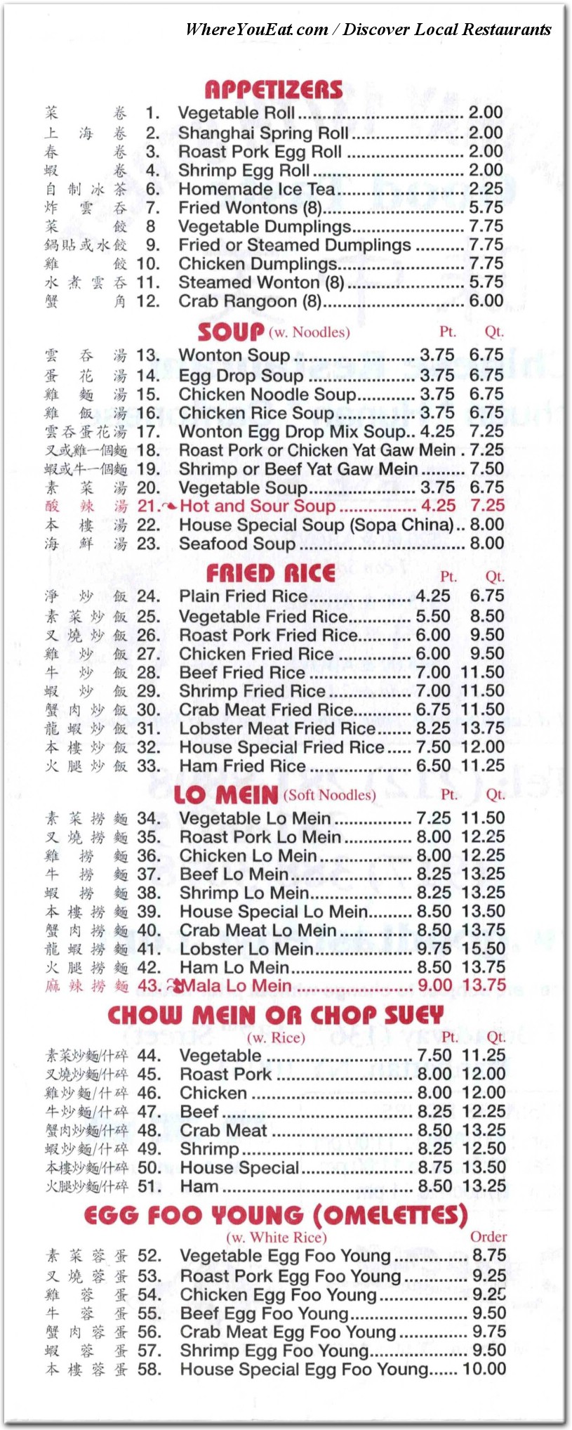 menu image