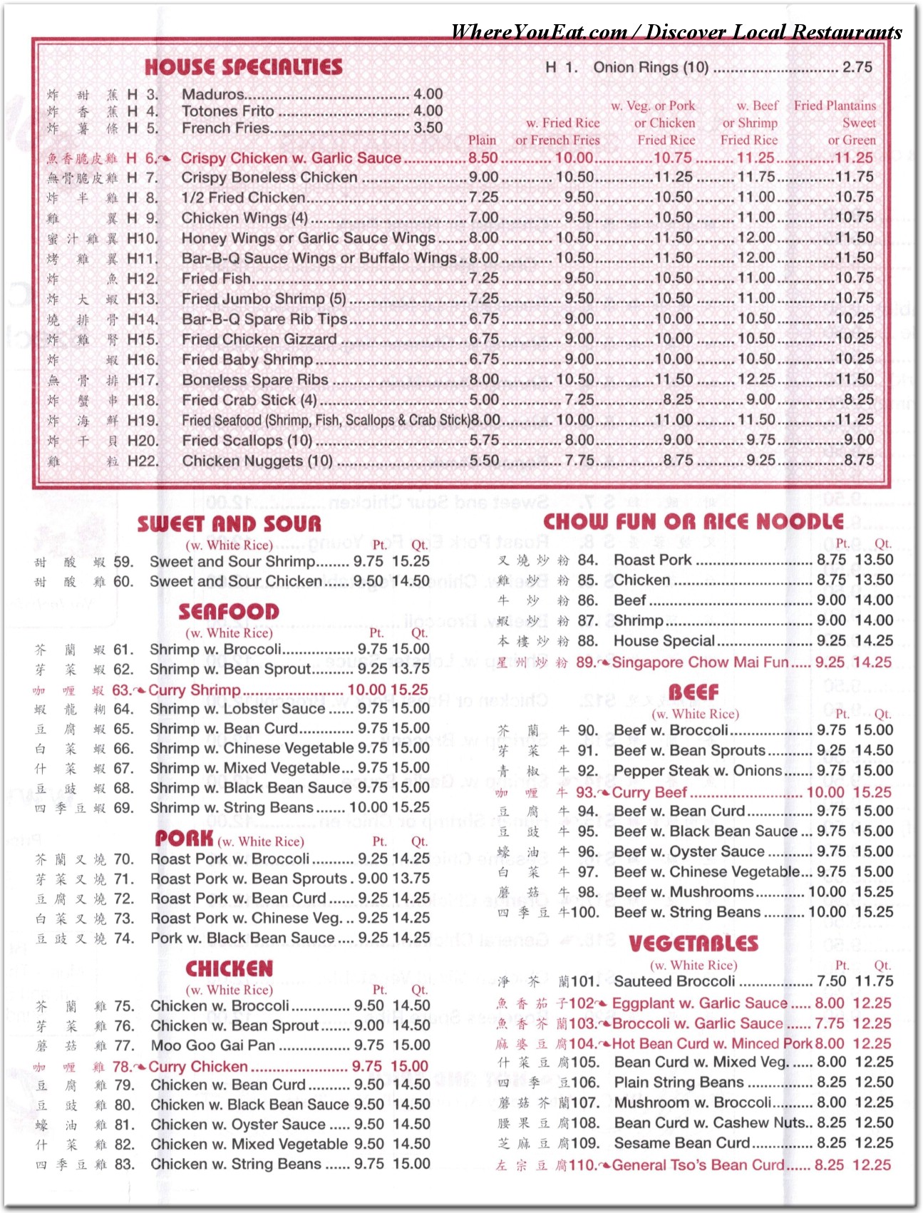 menu image