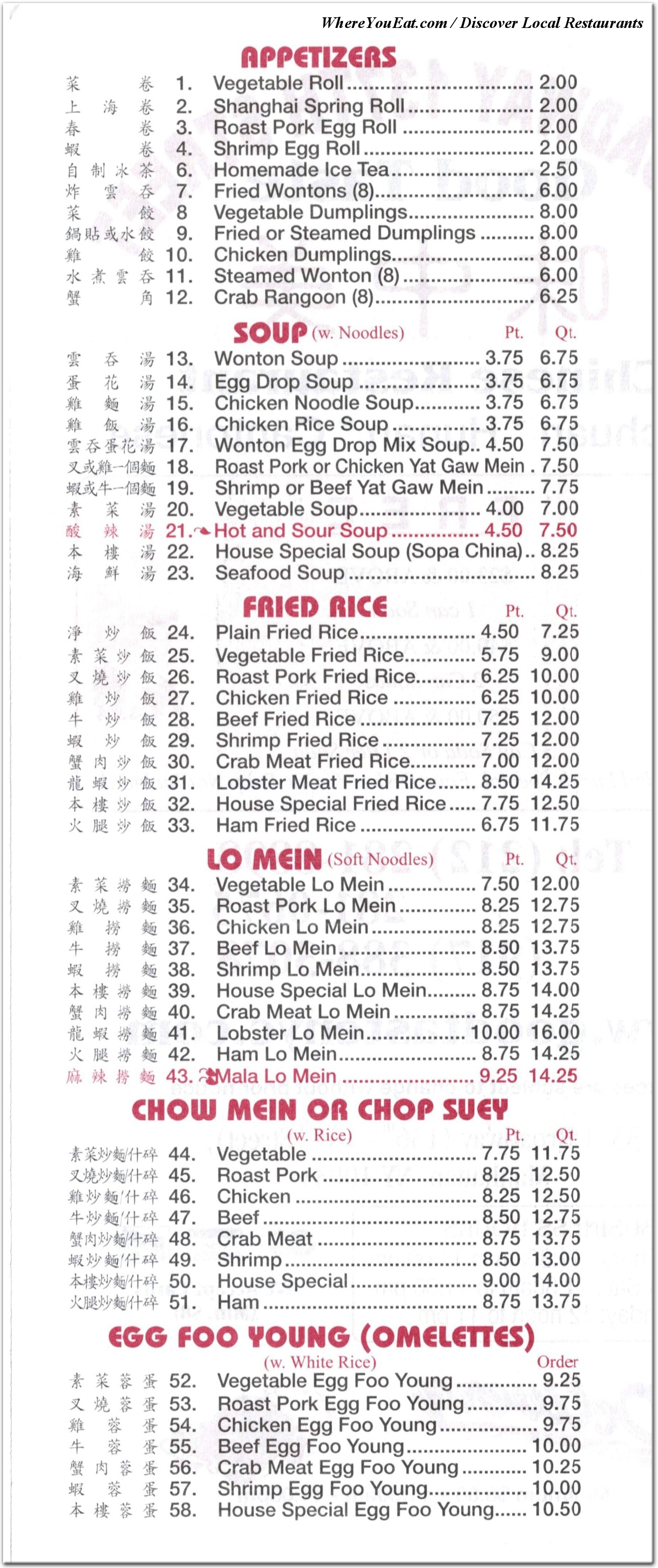 menu image