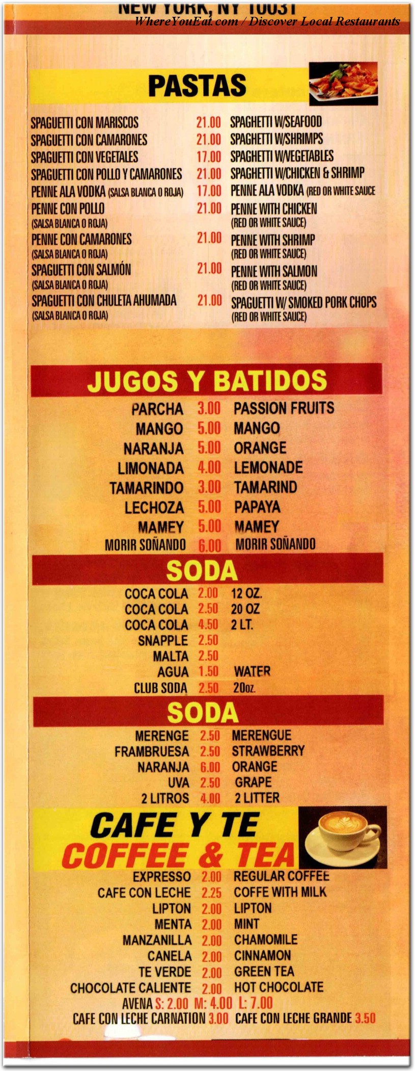 menu image