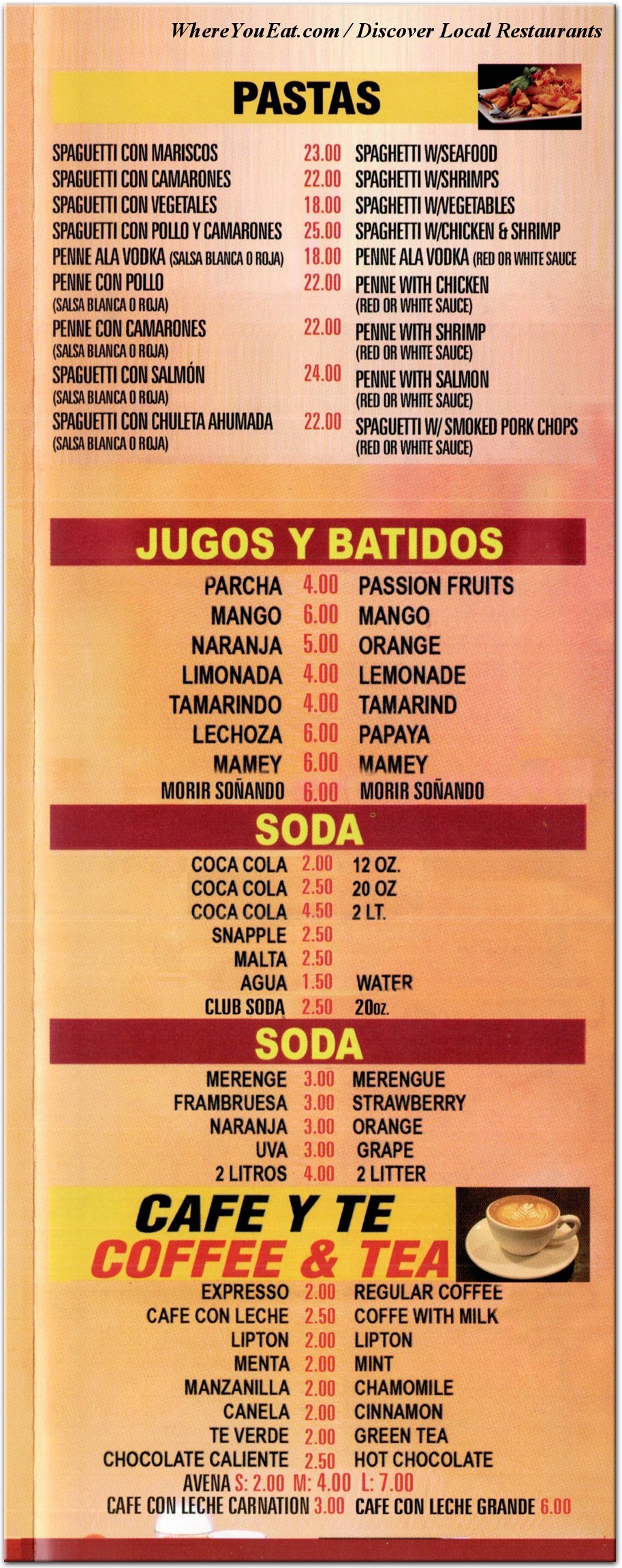 menu image